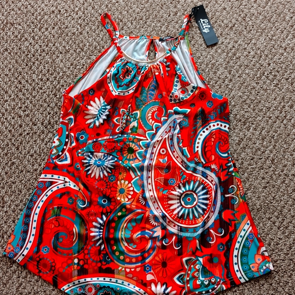 NWT Women's Plus Size Sleeveless Tunic Top Size 1X
